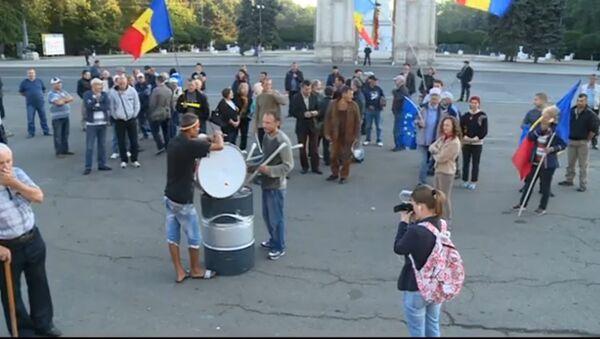 Протесты в Кишиневе, утро в палаточном городке - Sputnik Moldova