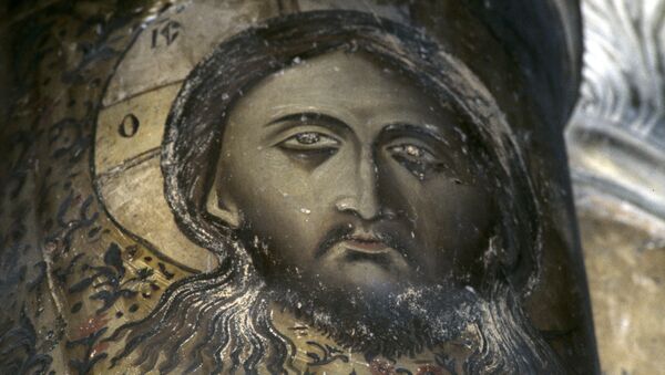 Fața lui Iisus Hristos pe o frescă bisericească - Sputnik Moldova