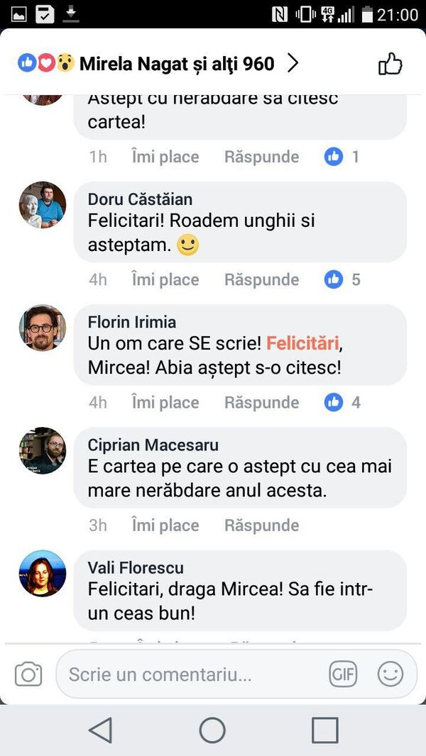 Comentarii la postarea lui Mircea Cărtărescu Comentarii la postarea lui Mircea Cărtărescu - Sputnik Moldova-România