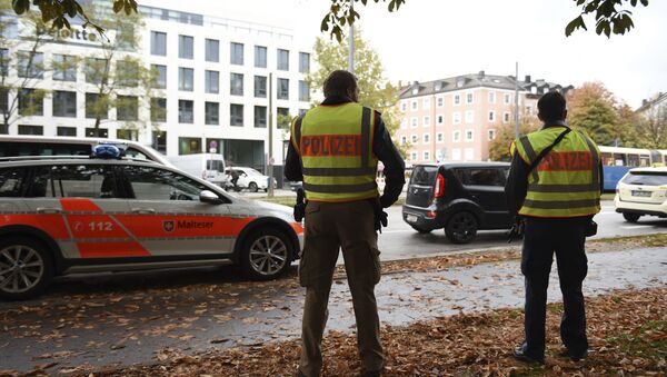 Police secure the area at Rosenheimer Platz square in Munich, Germany, Saturday, Oct. 21, 2017 - Sputnik Молдова
