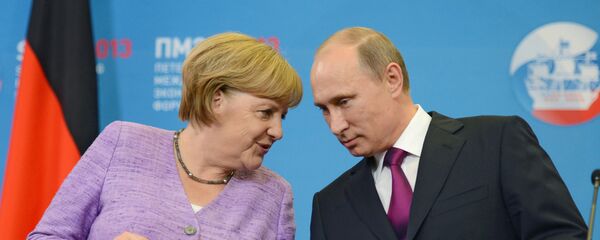 Press conference of Vladimir Putin and Angela Merkel - Sputnik Moldova