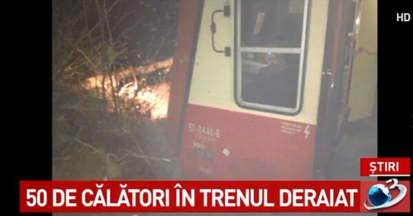 Tren deraiat, captură ecran Tren deraiat, captură ecran - Sputnik Moldova-România