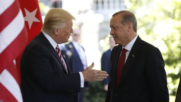 Donald Trump și Recep Tayyip Erdogan - Sputnik Moldova-România