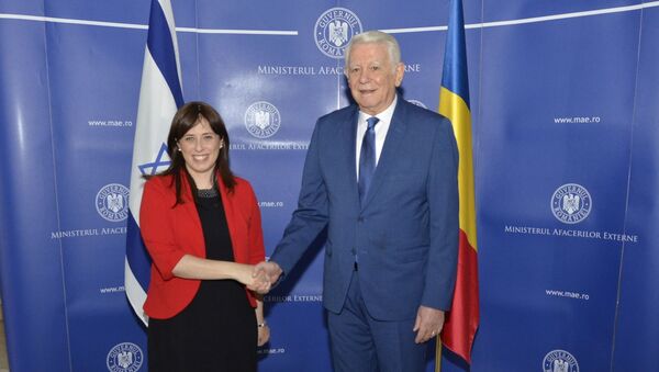Ministrul adjunct al afacerilor externe din Statul Israel, Tzipi Hotovely și ministrul de Externe, Teodor Meleşcanu - Sputnik Moldova-România