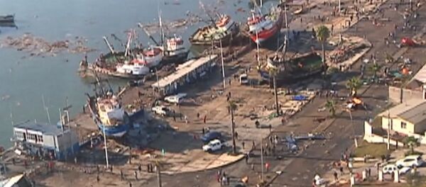 Последствия землетрясения в Чили: корабли на берегу и реки вместо улиц - Sputnik Молдова