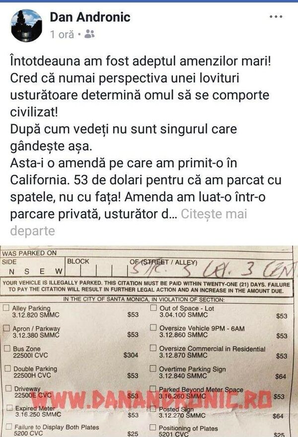 Postare Dan Andronic - Sputnik Moldova-România