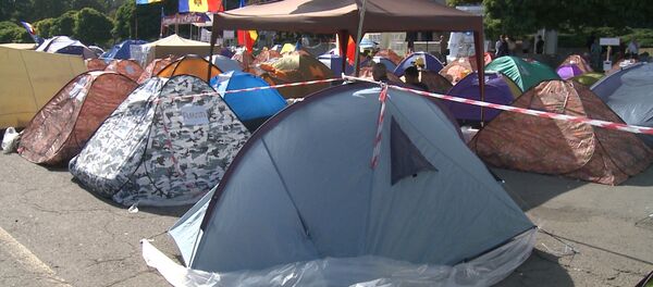 Число протестующих в Кишиневе тает на глазах - Sputnik Молдова