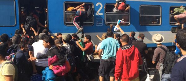 Беженцы через окна лезли в поезд, направляющийся в столицу Хорватии - Sputnik Moldova