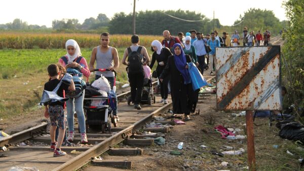 Беженцы на венгерско-сербской границе - Sputnik Moldova