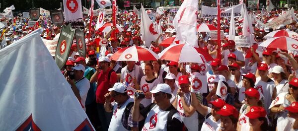 Proteste Sanitas - Sputnik Moldova-România