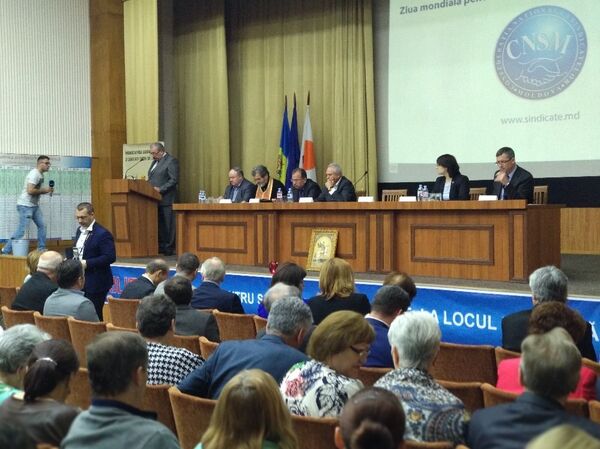 Заседание Национальной конфедерации профсоюзов Молдовы Заседание Национальной конфедерации профсоюзов Молдовы - Sputnik Молдова