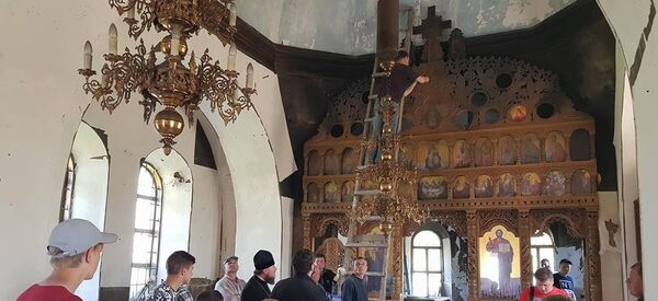 Biserica incendiată din satul Hârtop, raionul Floreşti - Sputnik Молдова