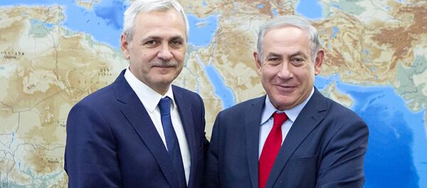 Președintele Camerei Deputaților, domnul Liviu Dragnea și domnul Benjamin Netanyahu, prim-ministrul Israelului - Sputnik Moldova-România