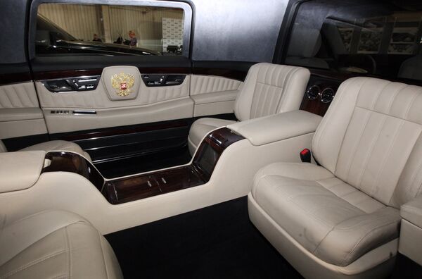Inside a car designed under the project Cortege displayed at the Central Scientific Research Automobile and Engine Institute Inside a car designed under the project Cortege displayed at the Central Scientific Research Automobile and Engine Institute - Sputnik Moldova