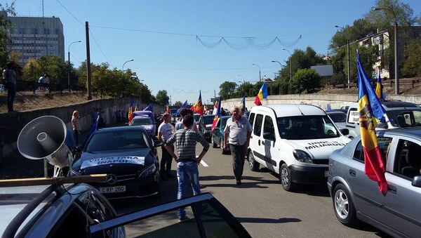 Protest, marş automobilistic, Platforma DA - Sputnik Молдова