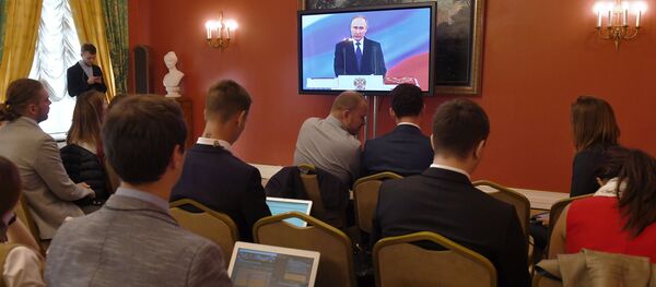 Гости, приглашенные на церемонию инаугурации Президента РФ  В. Путина - Sputnik Moldova-România