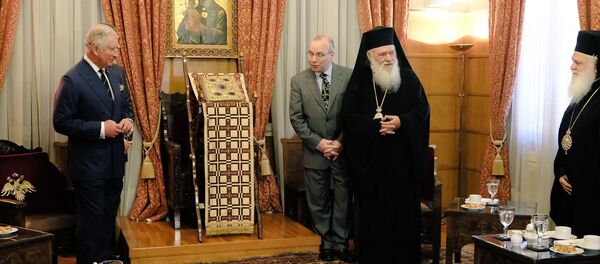 Prințul Carles, primit de către Arhiepiscopul Atenei, Ieronim II - Sputnik Moldova-România