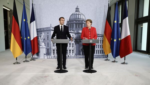 Angela Merkel și Emmanuel Macron - Sputnik Moldova