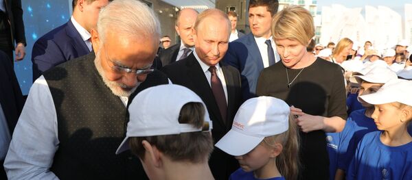 Встреча президента РФ В. Путина с премьер-министром Индии Н. Моди - Sputnik Moldova-România