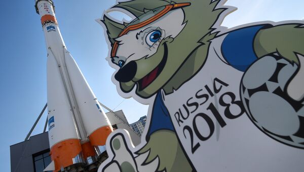 Фигура талисмана чемпионата мира по футболу 2018 в России волка Забиваки - Sputnik Moldova-România