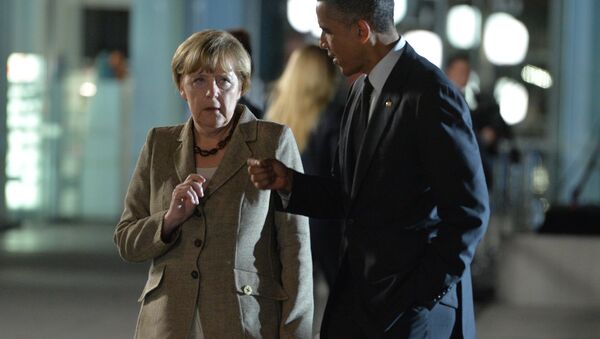 Barack Obama e Angela Merkel - Sputnik Moldova