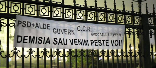 Pancartă anti-PSD - Sputnik Moldova-România
