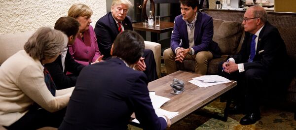 Canada's Prime Minister Justin Trudeau and G7 leaders hold meeting in Charlevoix Canada's Prime Minister Justin Trudeau and G7 leaders hold meeting in Charlevoix - Sputnik Молдова