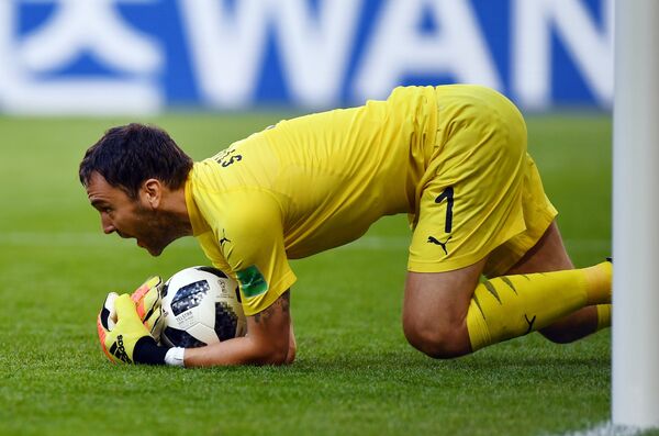 Вратарь Владимир Стойкович (Сербия) в матче между сборными Коста-Рики - Сербии Вратарь Владимир Стойкович (Сербия) в матче между сборными Коста-Рики - Сербии - Sputnik Молдова