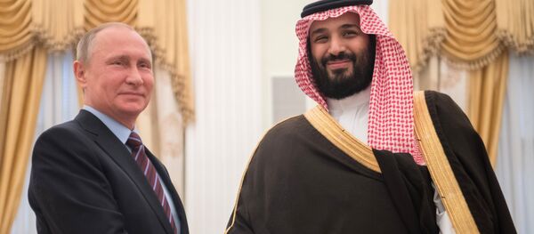 Встреча президента РФ Владимира Путина с заместителем наследного принца Саудовской Аравии Мухаммадом ибн Салманом Аль Саудом - Sputnik Молдова