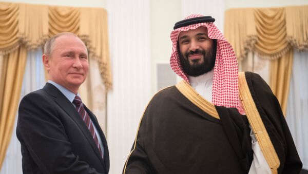 Встреча президента РФ Владимира Путина с заместителем наследного принца Саудовской Аравии Мухаммадом ибн Салманом Аль Саудом - Sputnik Молдова