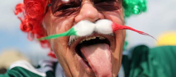 Болельщик сборной Мексики перед началом матча группового этапа чемпионата мира по футболу между сборными Германии и Мексики - Sputnik Молдова