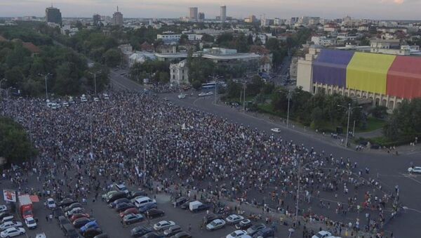 Proteste la Bucureşti, 24 iunie, Piaţa Victoriei - Sputnik Moldova-România