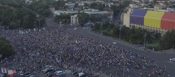 Proteste la Bucureşti, 24 iunie, Piaţa Victoriei - Sputnik Moldova-România