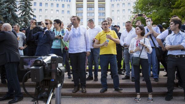 Протесты в центре Кишинева. - Sputnik Молдова