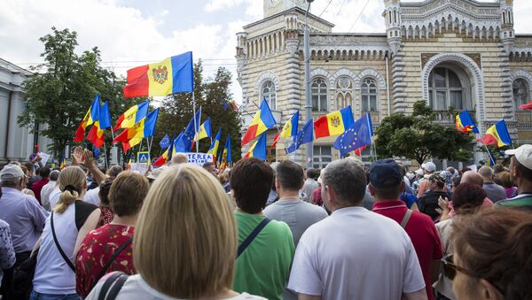 Протесты в центре Кишинева 24-06-2018 - Sputnik Moldova-România