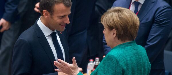 Emmanuel Macron și Angela Merkel - Sputnik Moldova-România
