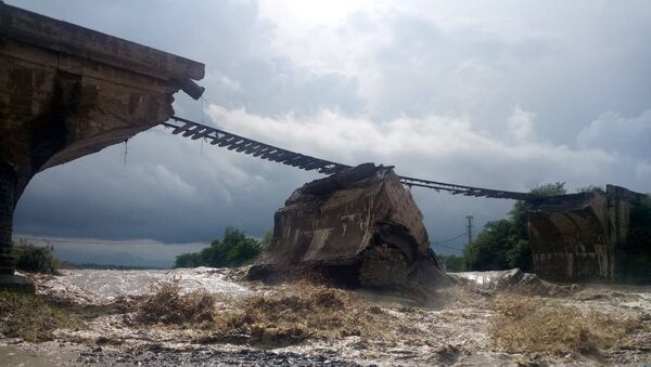 Железнодорожный мост обрушился в Румынии - Sputnik Moldova-România