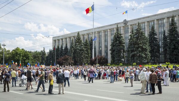 Протесты в центре Кишинева - Sputnik Moldova-România