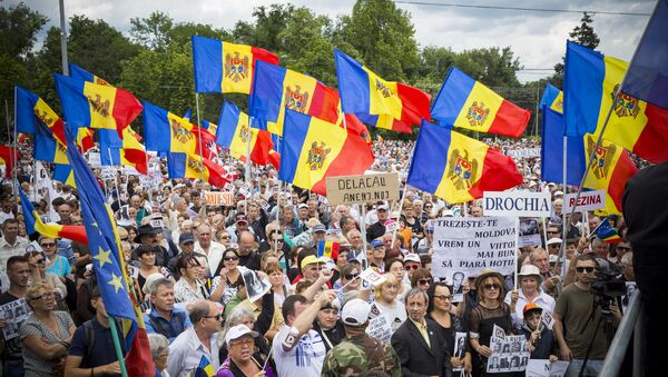 Протесты в Кишиневе - Sputnik Moldova-România