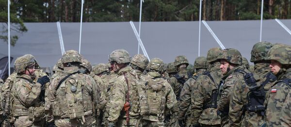 The welcoming ceremony for NATO's multinational battalion headed by the USA in Orzysz, Poland. - Sputnik Moldova