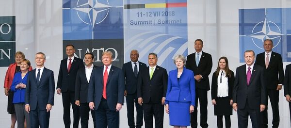 Klaus Iohannis la summitul NATO de la Bruxelles, iulie 2018 - Sputnik Moldova-România