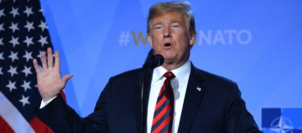 Пресс-конференция президента США Д. Трампа на саммите НАТО - Sputnik Moldova-România