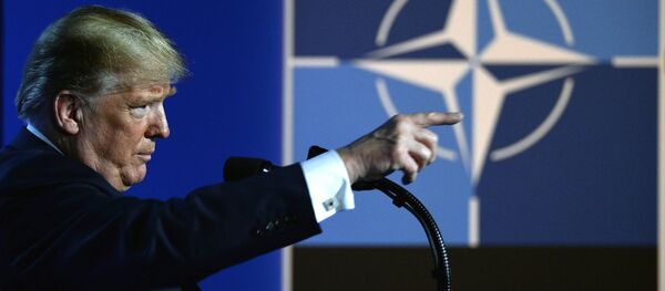 Пресс-конференция президента США Д. Трампа на саммите НАТО Пресс-конференция президента США Д. Трампа на саммите НАТО - Sputnik Moldova-România