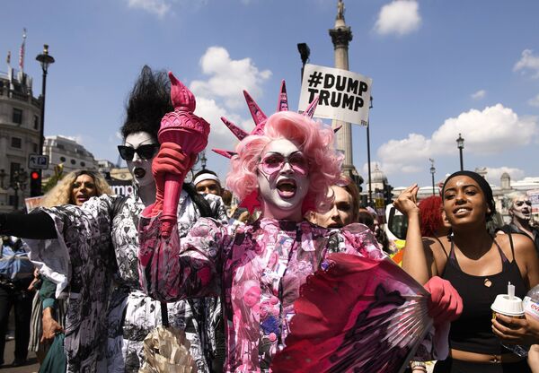 Proteste anti-Trump la Londra - Sputnik Moldova-România