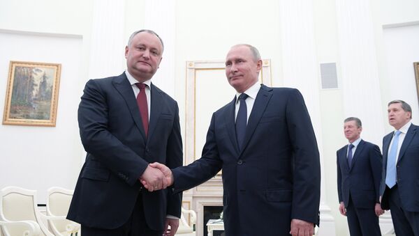 Президент России Владимир Путин и президент Молдовы Игорь Додон - Sputnik Молдова