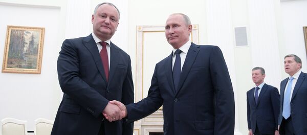 Президент России Владимир Путин и президент Молдовы Игорь Додон - Sputnik Молдова