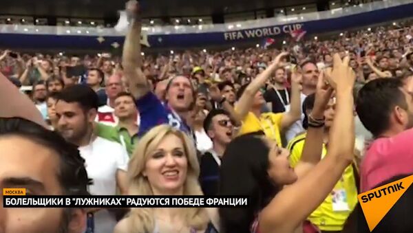 Реакция болельщиков в Лужниках на победу Франции - Sputnik Молдова