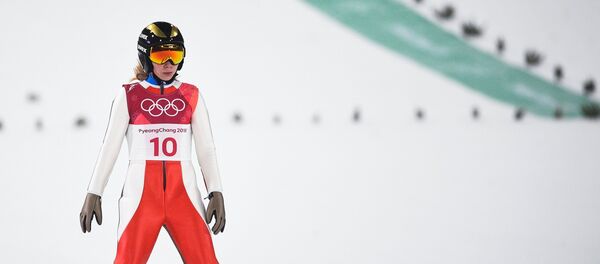 Российская спортсменка Анастасия Баранникова в соревнованиях по прыжкам на лыжах с трамплина среди женщин - Sputnik Молдова