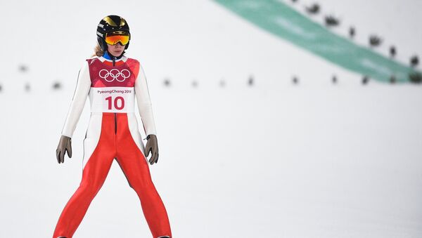 Российская спортсменка Анастасия Баранникова в соревнованиях по прыжкам на лыжах с трамплина среди женщин - Sputnik Молдова