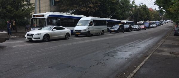 Пробка по ул. И. Крянгэ, Кишинев - Sputnik Молдова